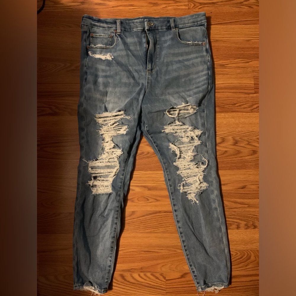 American Eagle; Next Level Stretch distressed jeans